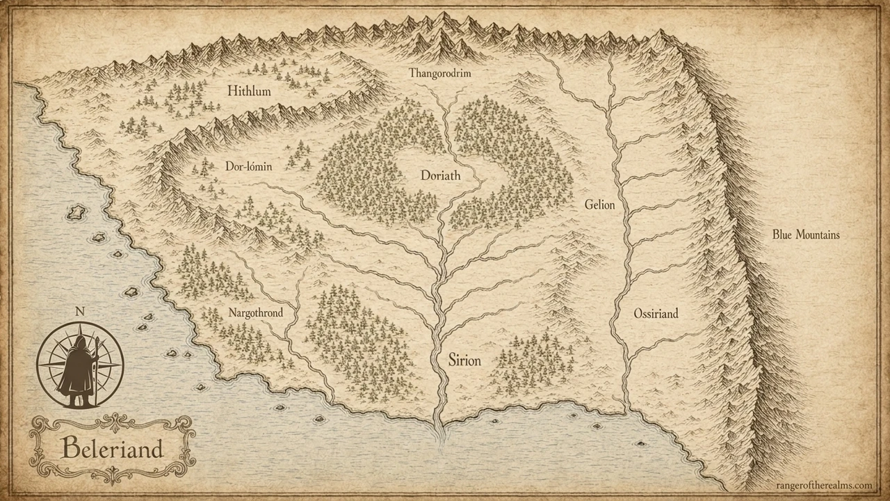 Map of Beleriand