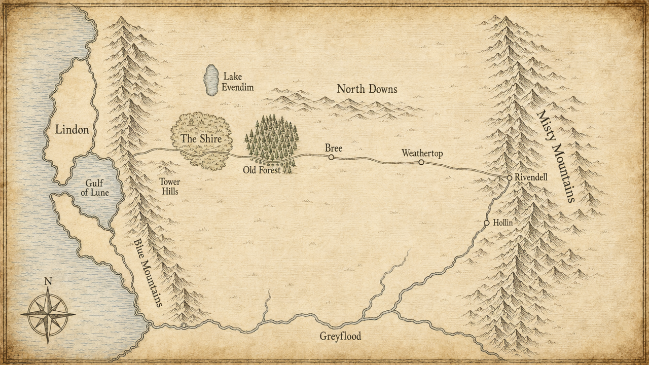 Map of Eriador