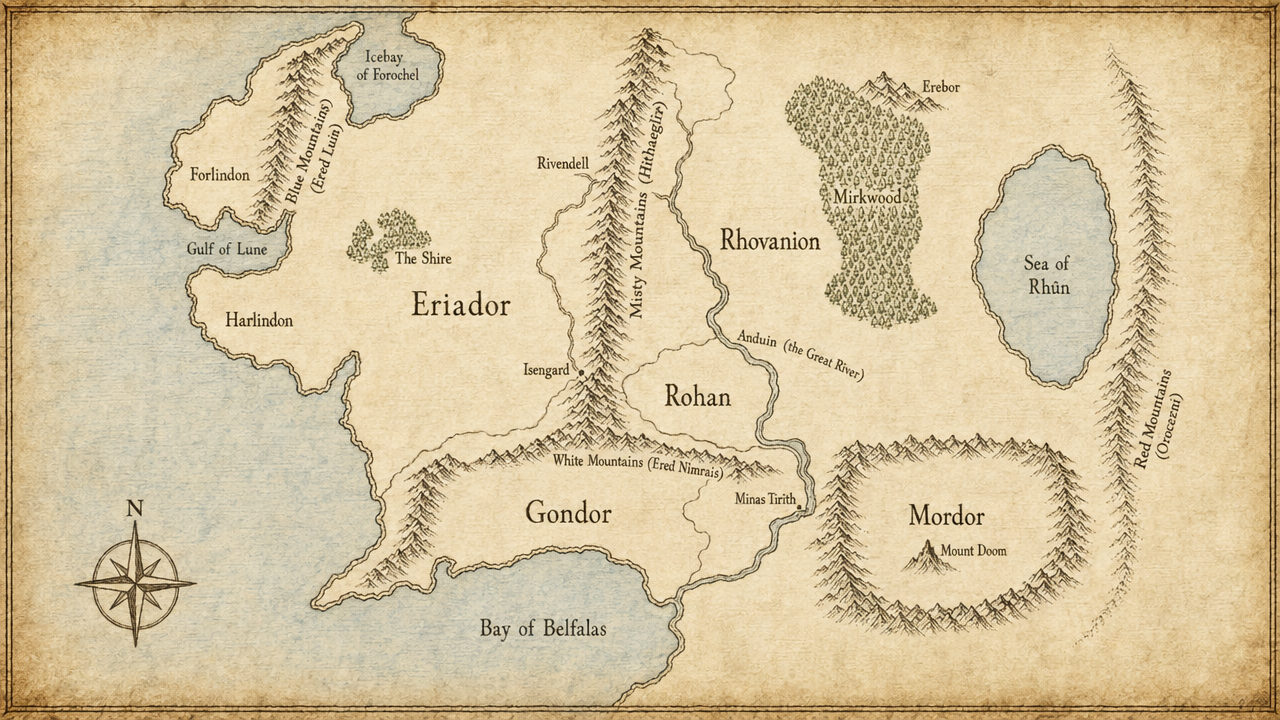 Middle-earth in the Third Age, the world of the War of the Ring.