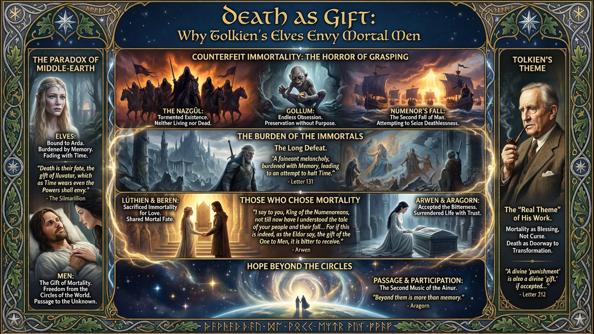 Death as Gift: Why Tolkien's Elves Envy Mortal Men | Silmarillion Explained Infographic