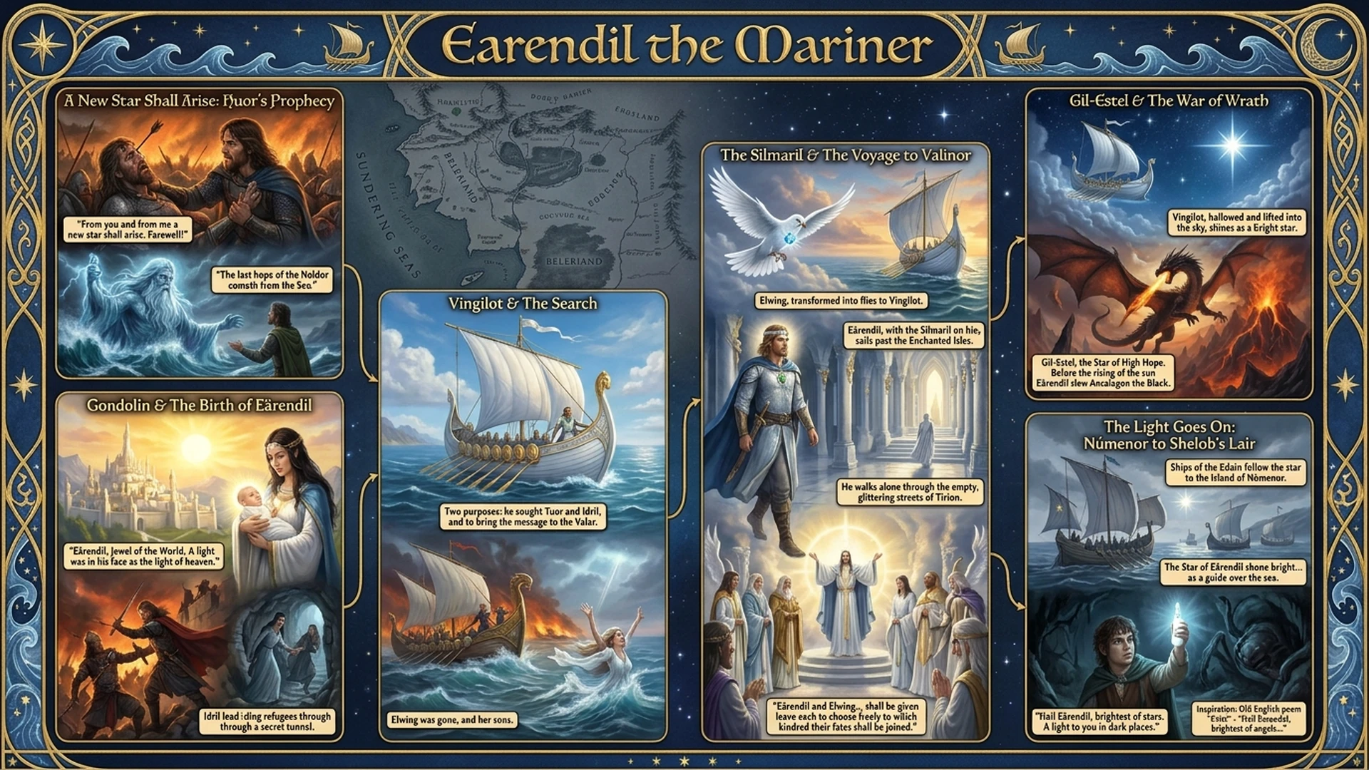 Eärendil: The Mariner Who Became a Star | Silmarillion Explained Infographic