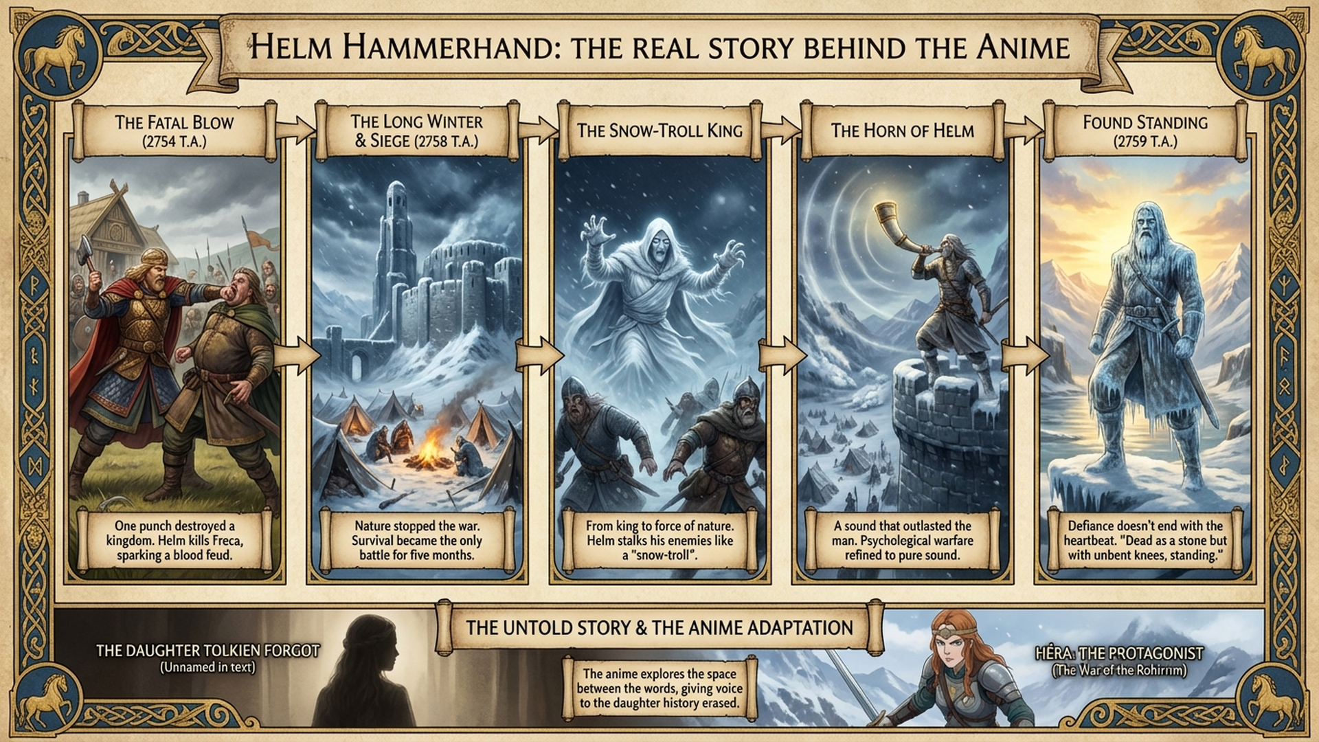 Helm Hammerhand: The King Who Became a Monster | Tolkien Explained Infographic