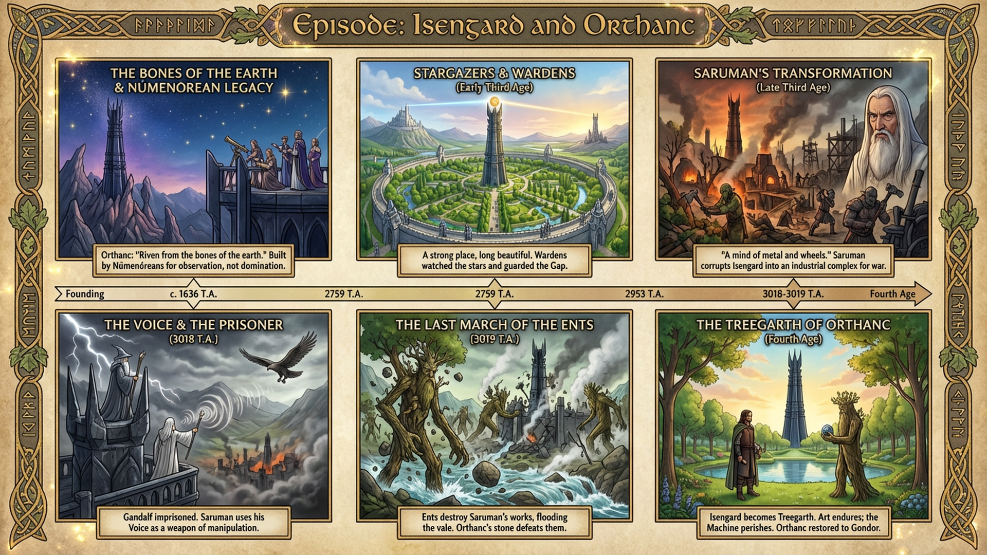 Isengard: The Tower That Defeated Saruman | Tolkien Lore Explained Infographic