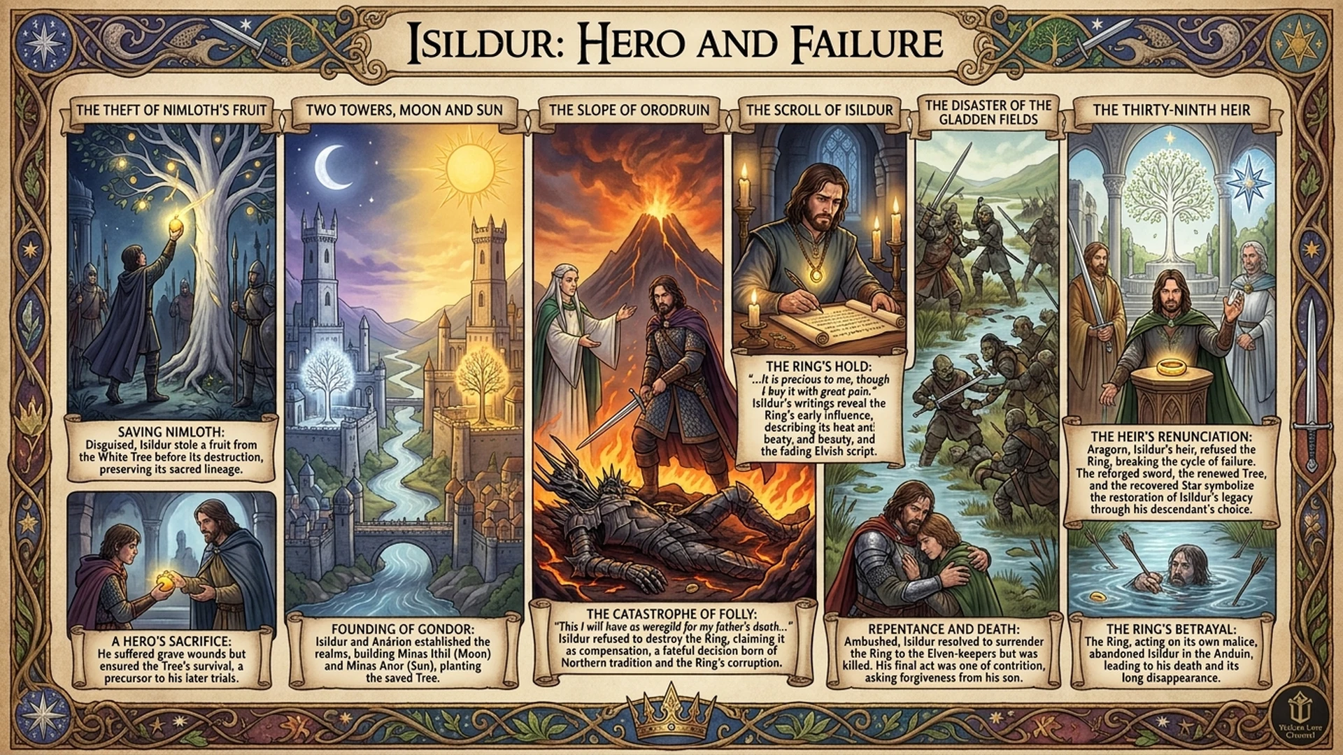 Isildur: Hero or Failure? | Tolkien's Most Misjudged King Explained Infographic