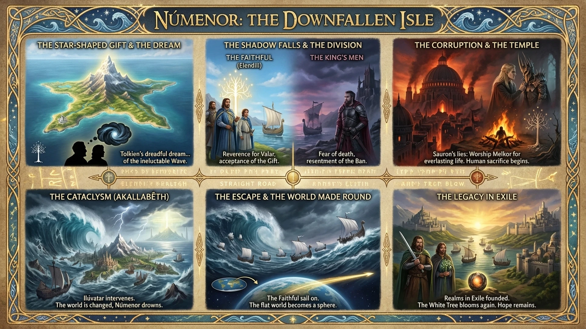 Numenor: Why Tolkien's Atlantis Had to Fall | Silmarillion Explained Infographic