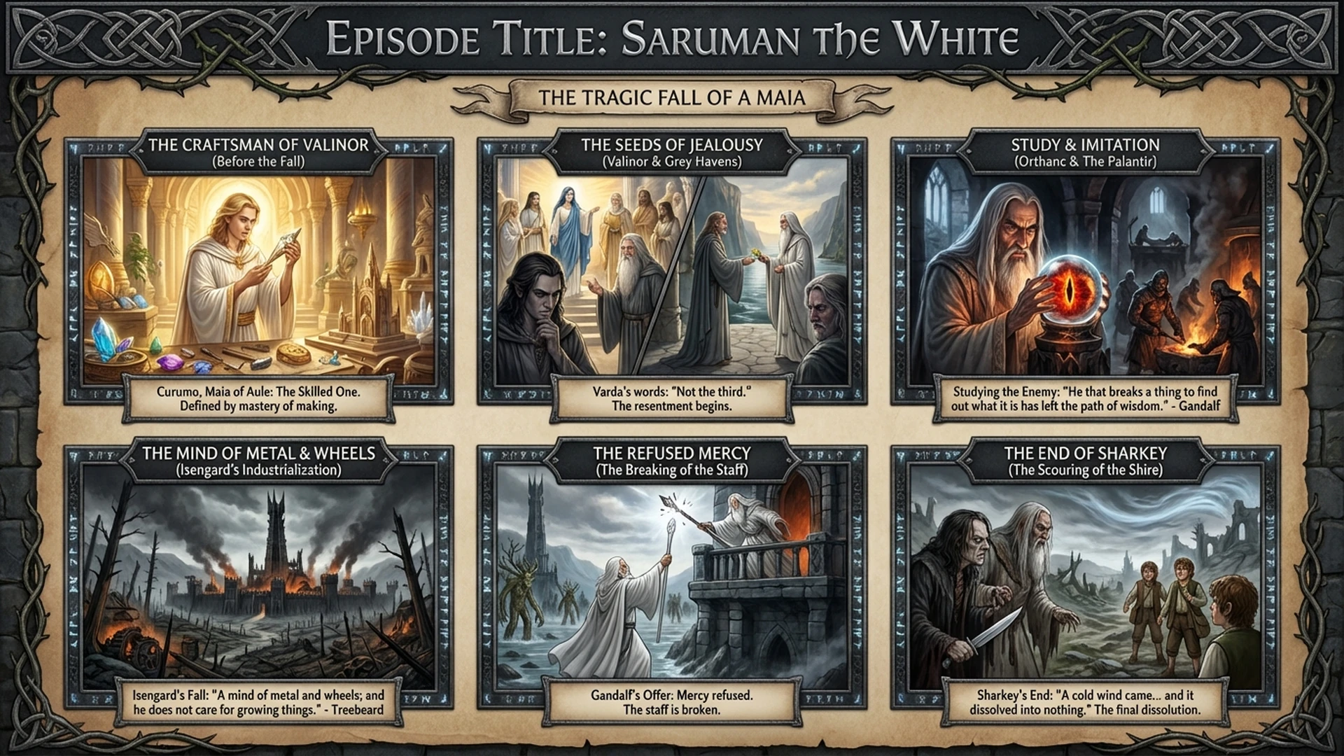 Saruman's Fall: Why the Greatest Wizard Betrayed His Order | Tolkien Explained Infographic