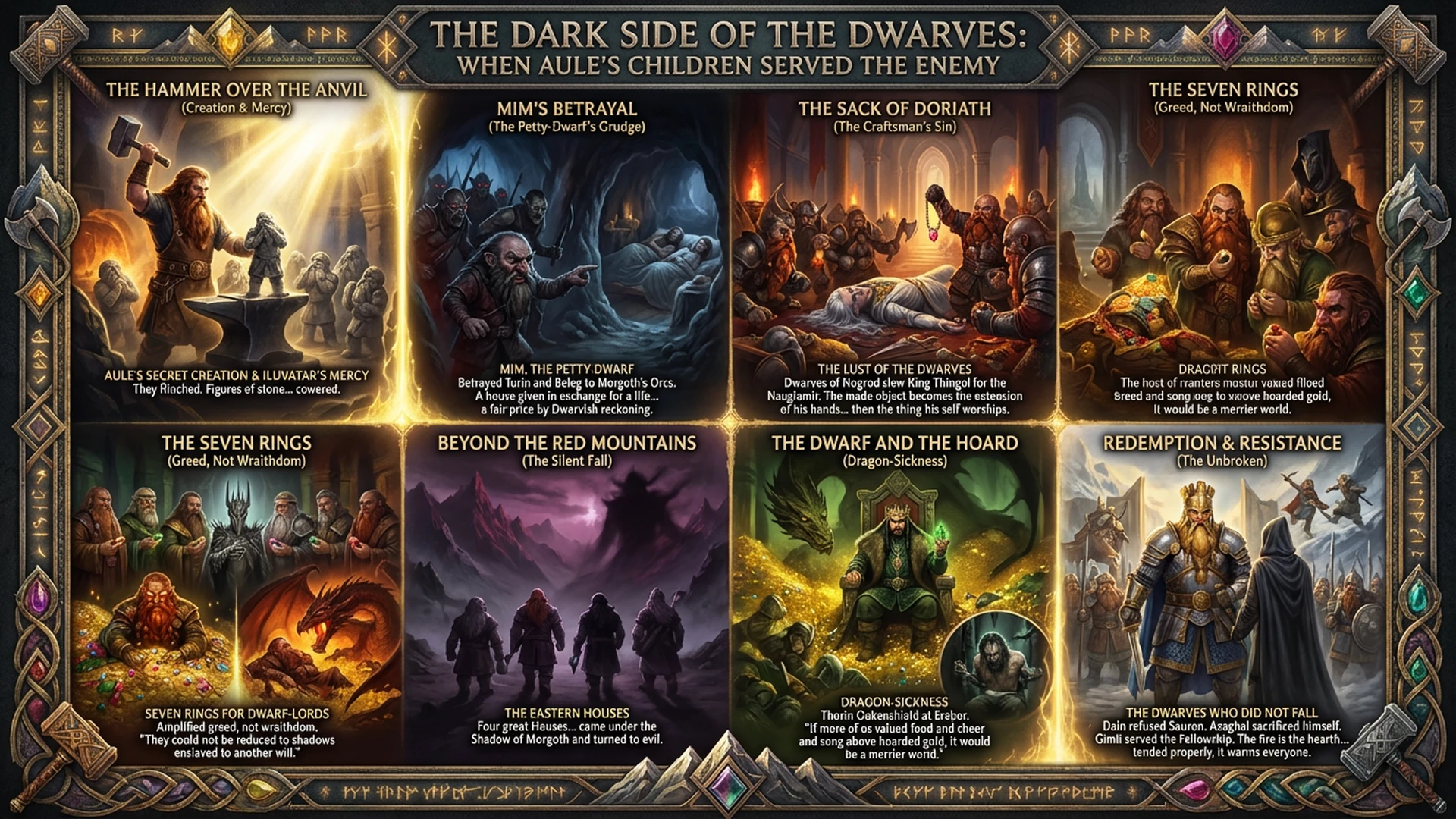 Evil Dwarves: When Aule's Children Served Morgoth | Tolkien Explained Infographic