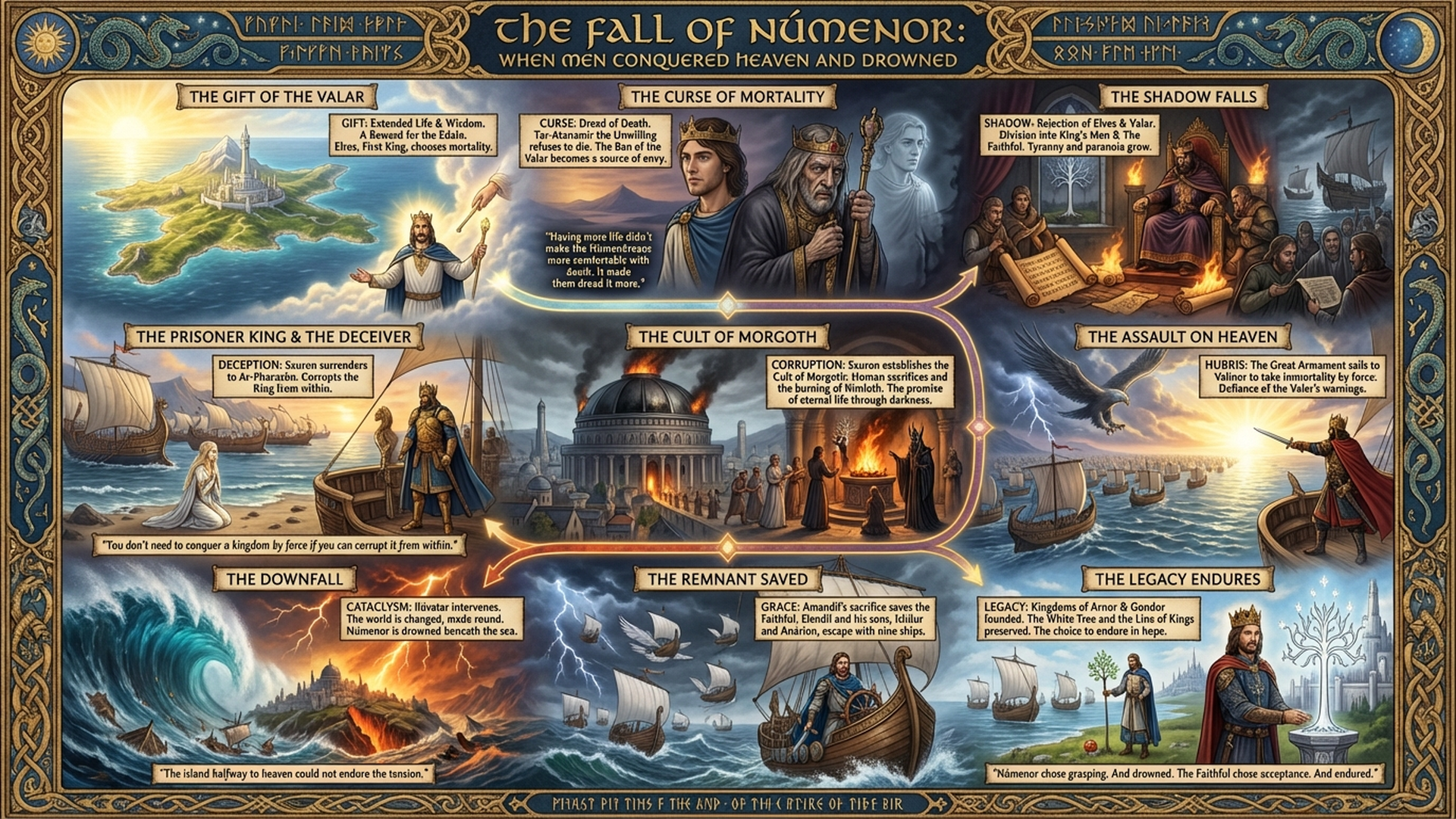 Númenor: When Men Invaded Heaven | Tolkien's Second Age Infographic