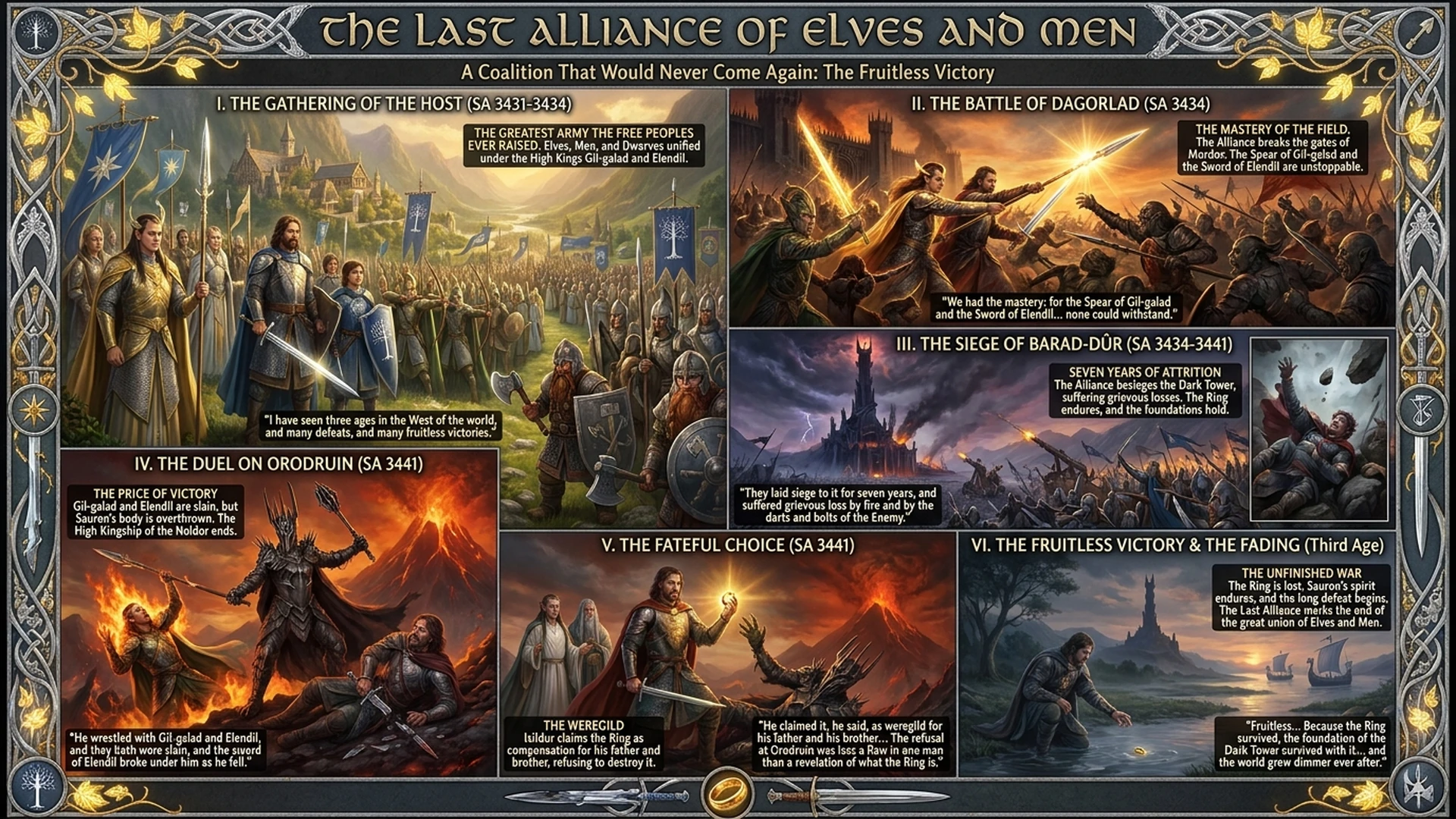 The Last Alliance of Elves and Men: The Victory That Doomed Middle-earth Infographic