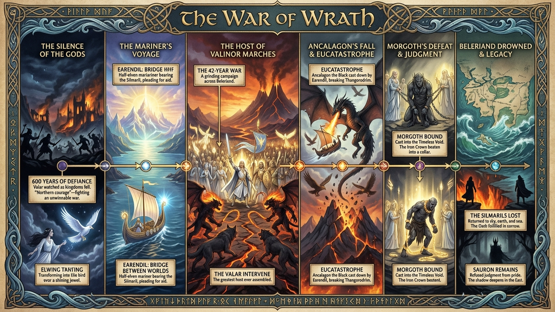 The War of Wrath: How Morgoth Finally Fell | Silmarillion Explained Infographic