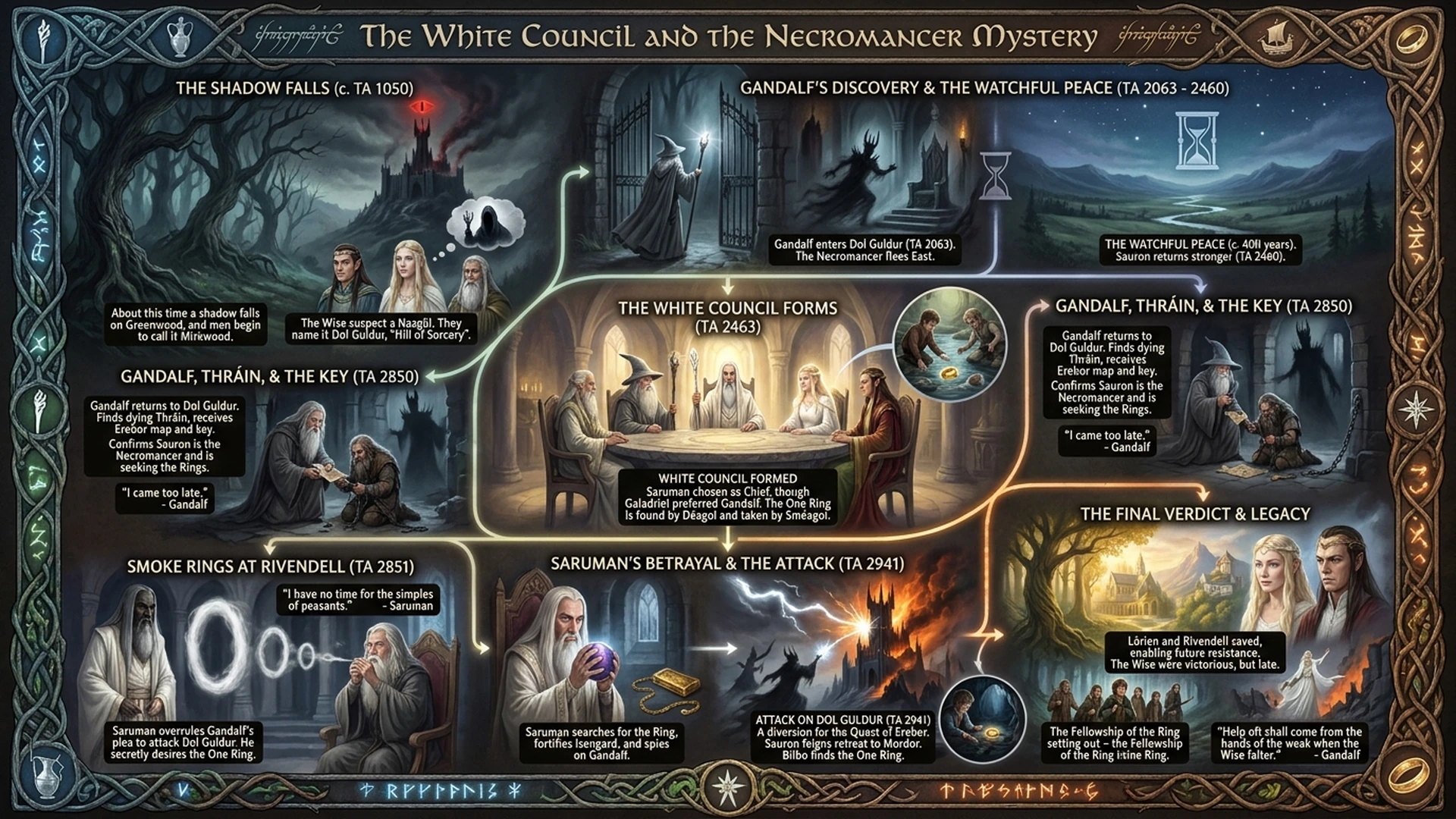The White Council: 1,750 Years to Name Sauron | Tolkien Explained Infographic