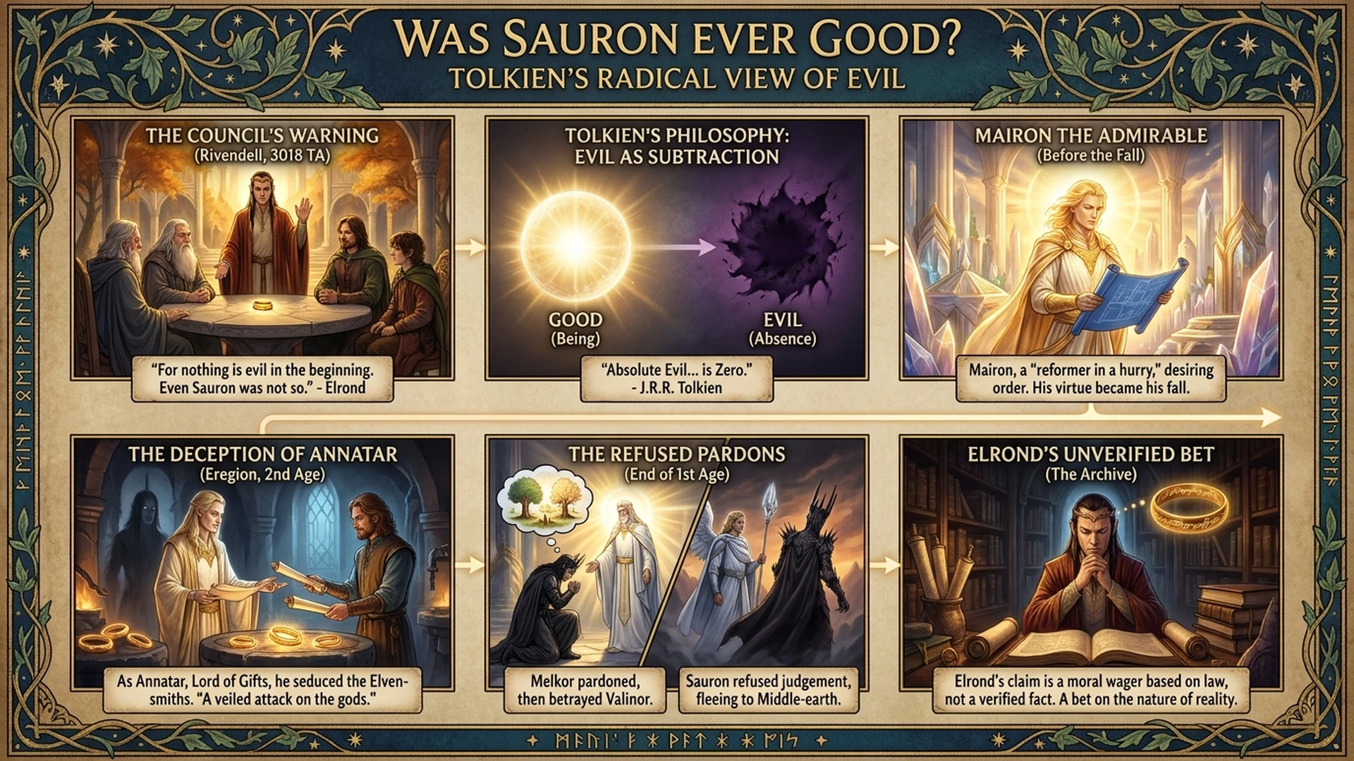 Sauron Was Good Once. That's the Point. Infographic
