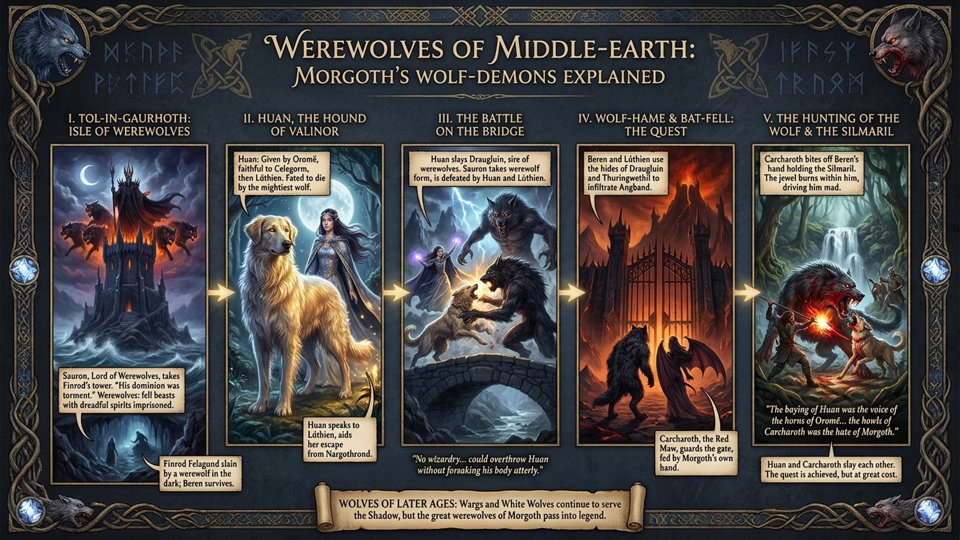 Werewolves of Middle-earth: Morgoth's Wolf-Demons Infographic