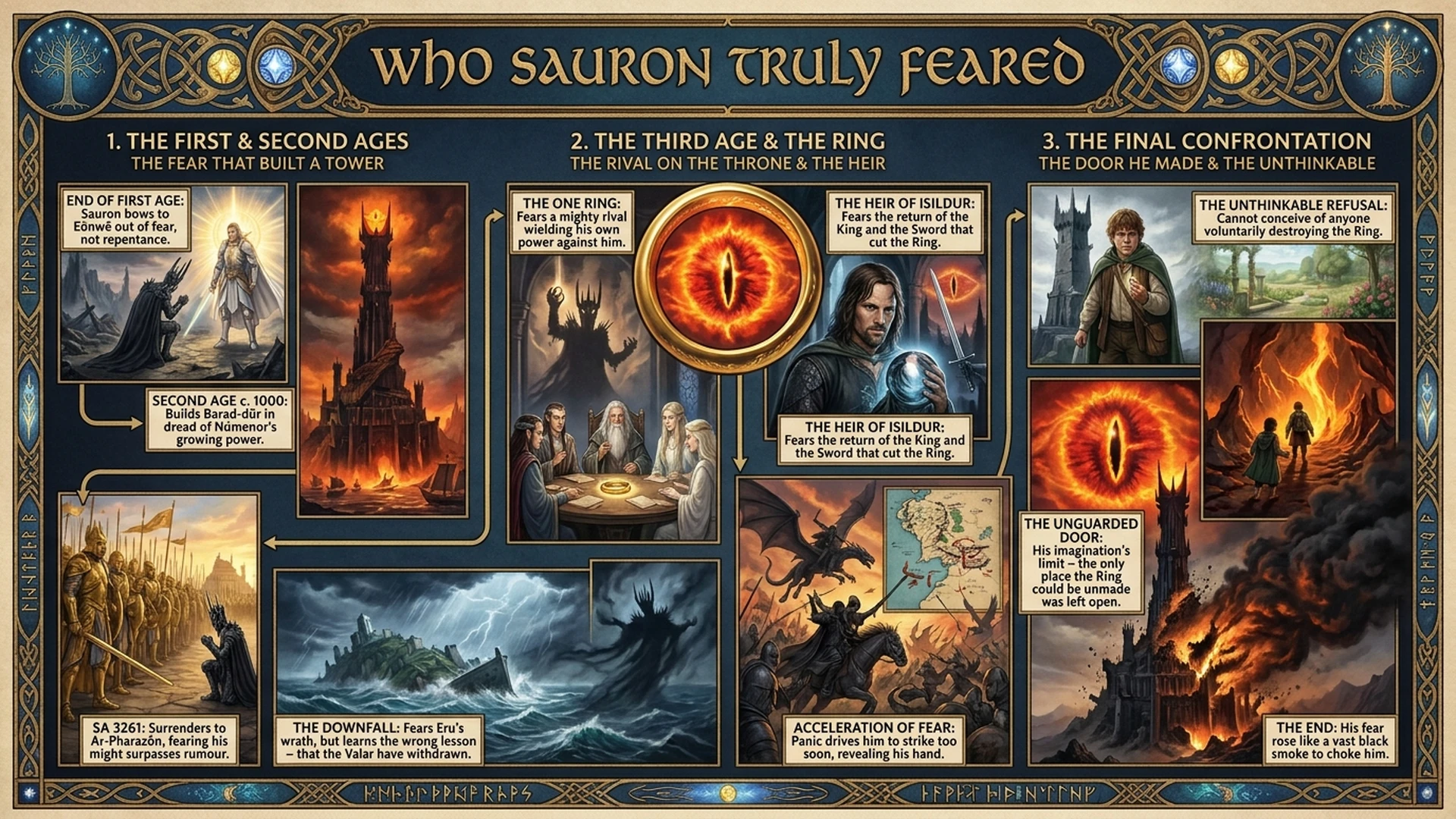 What Sauron Feared: Why Mount Doom Was Unguarded | Tolkien Explained Infographic