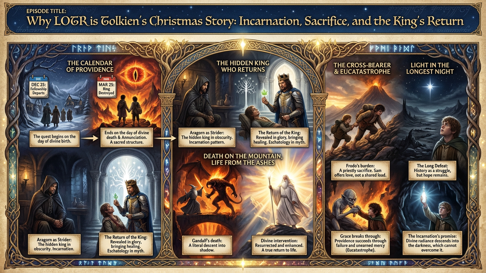 LOTR: Tolkien's Hidden Christmas Story | Incarnation & Sacrifice Infographic