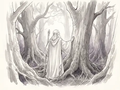 Gandalf remains in Fangorn Forest.