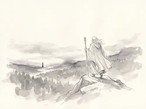 Gandalf in Fangorn.