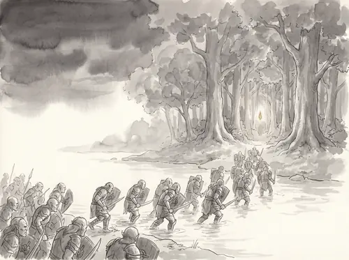 Orcs of Dol Guldur invade eastern Rohan from the north; Sauron's forces make the first assault on Lórien.