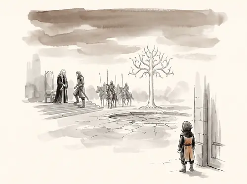 Pippin watches Denethor send Faramir to hold Osgiliath.