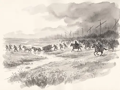 Aragorn drives the enemy across Lebennin toward Pelargir, the Dead sweeping all before them.