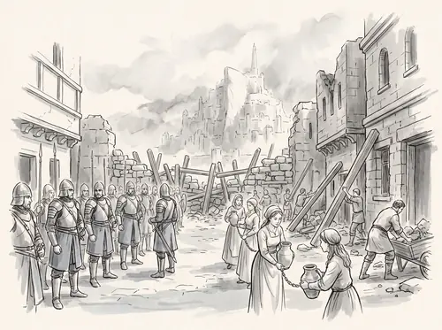 Faramir in the Houses of Healing; Imrahil musters Gondor's men.