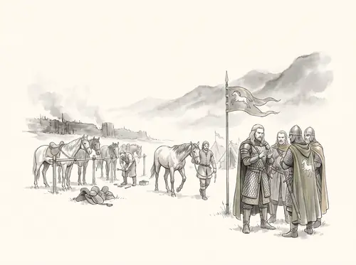 Éomer musters the Riders; Elfhelm's force is to ride into Anórien.