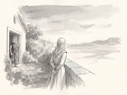 Faramir and Éowyn in the Houses of Healing.